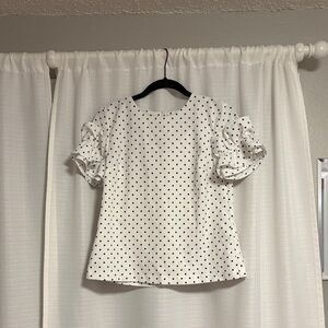 Banana Republic Black and White Polka Dot Blouse